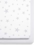 SNUZ Crib Fitted Sheets "Grey Star"